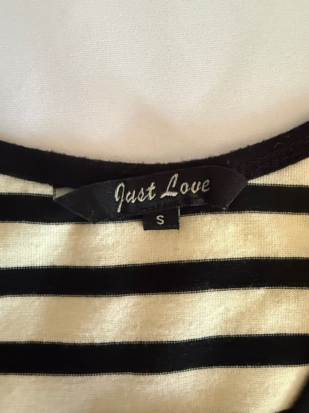 Just Love Sleeveless Black & Off White Striped Maxi Dress - Small - Picture 5 of 9